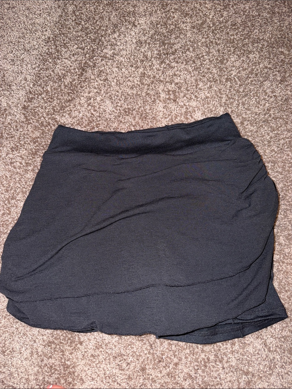 Free People Black Layered Mini Skirt